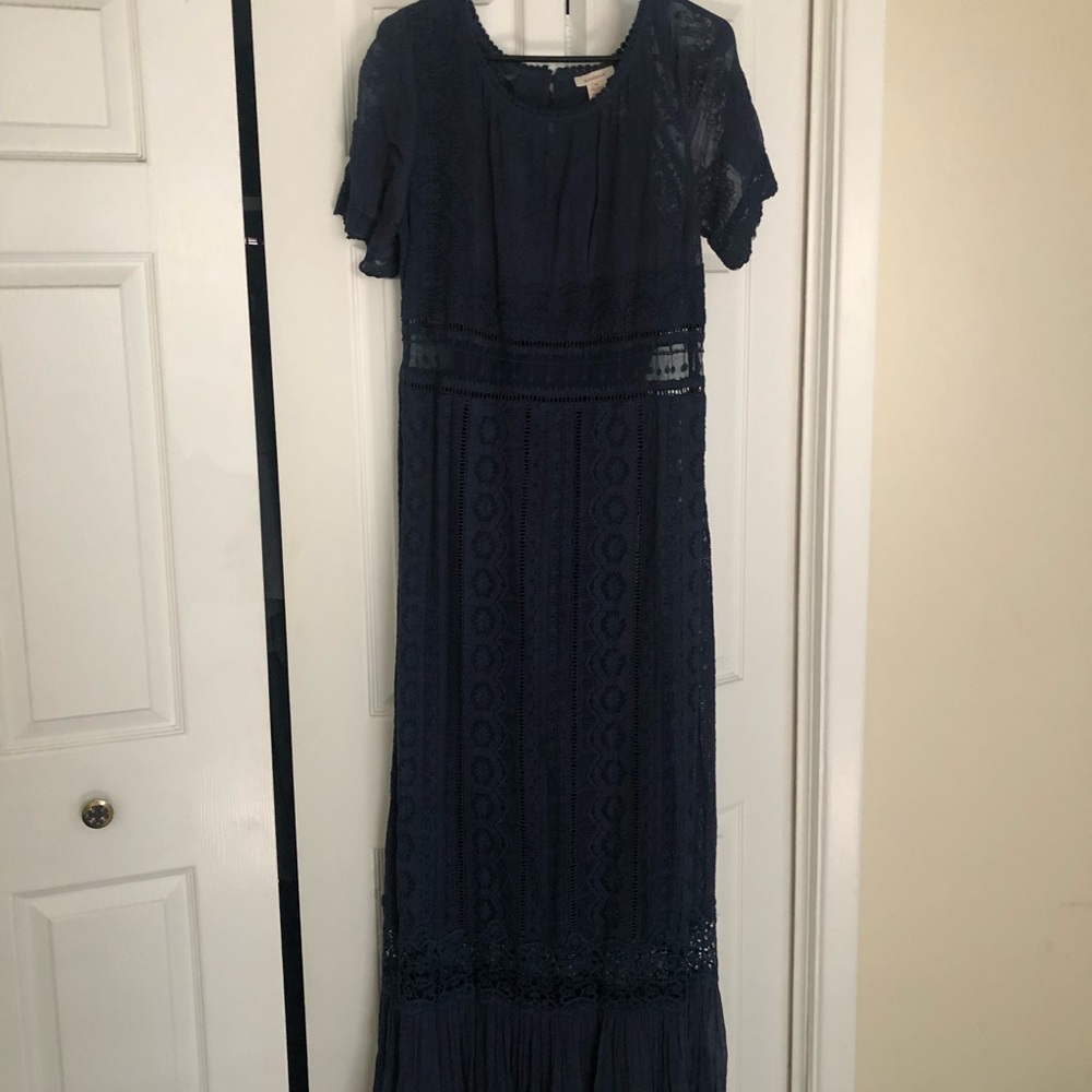 Floor length lace dress